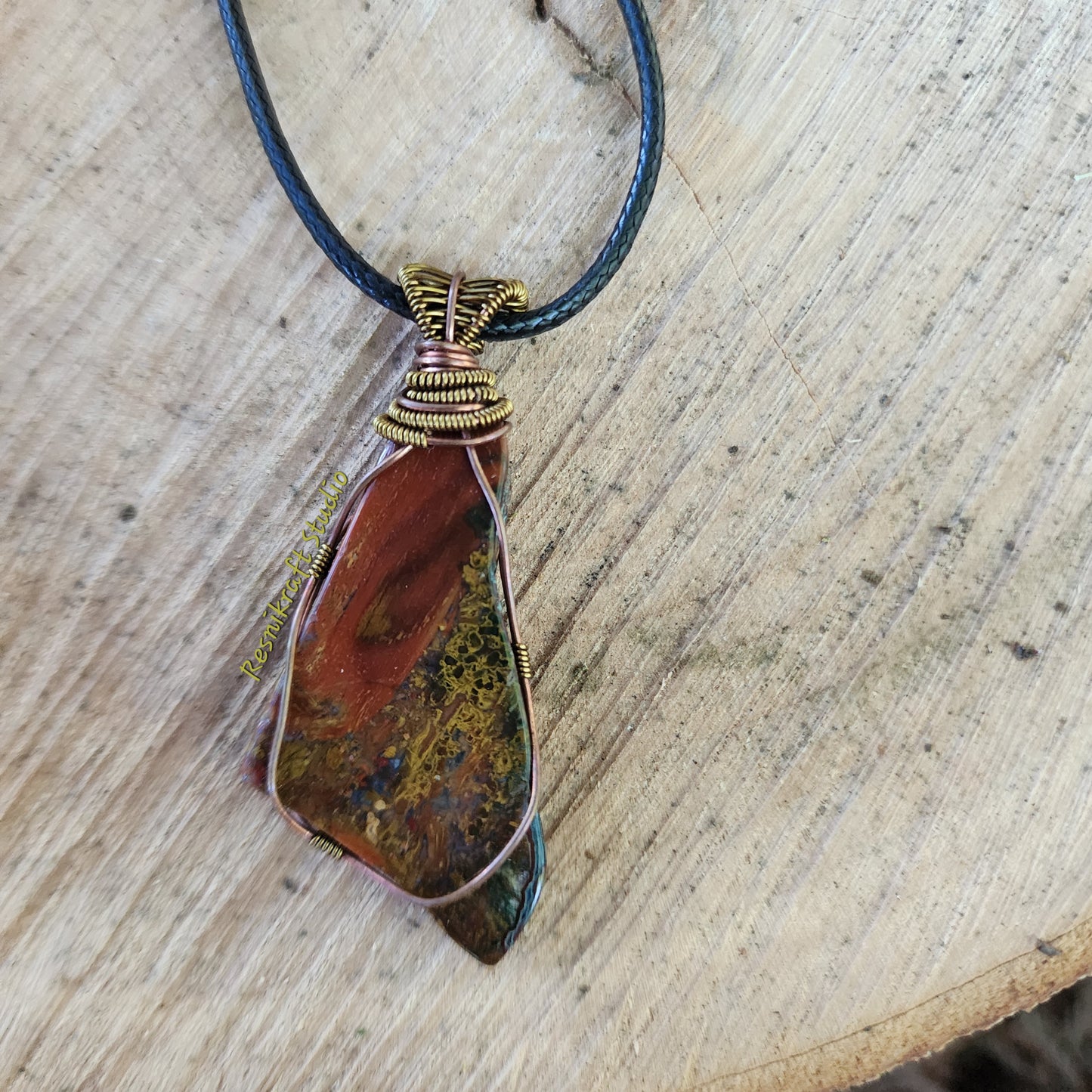 Wire Wrapped Petrified Wood 1