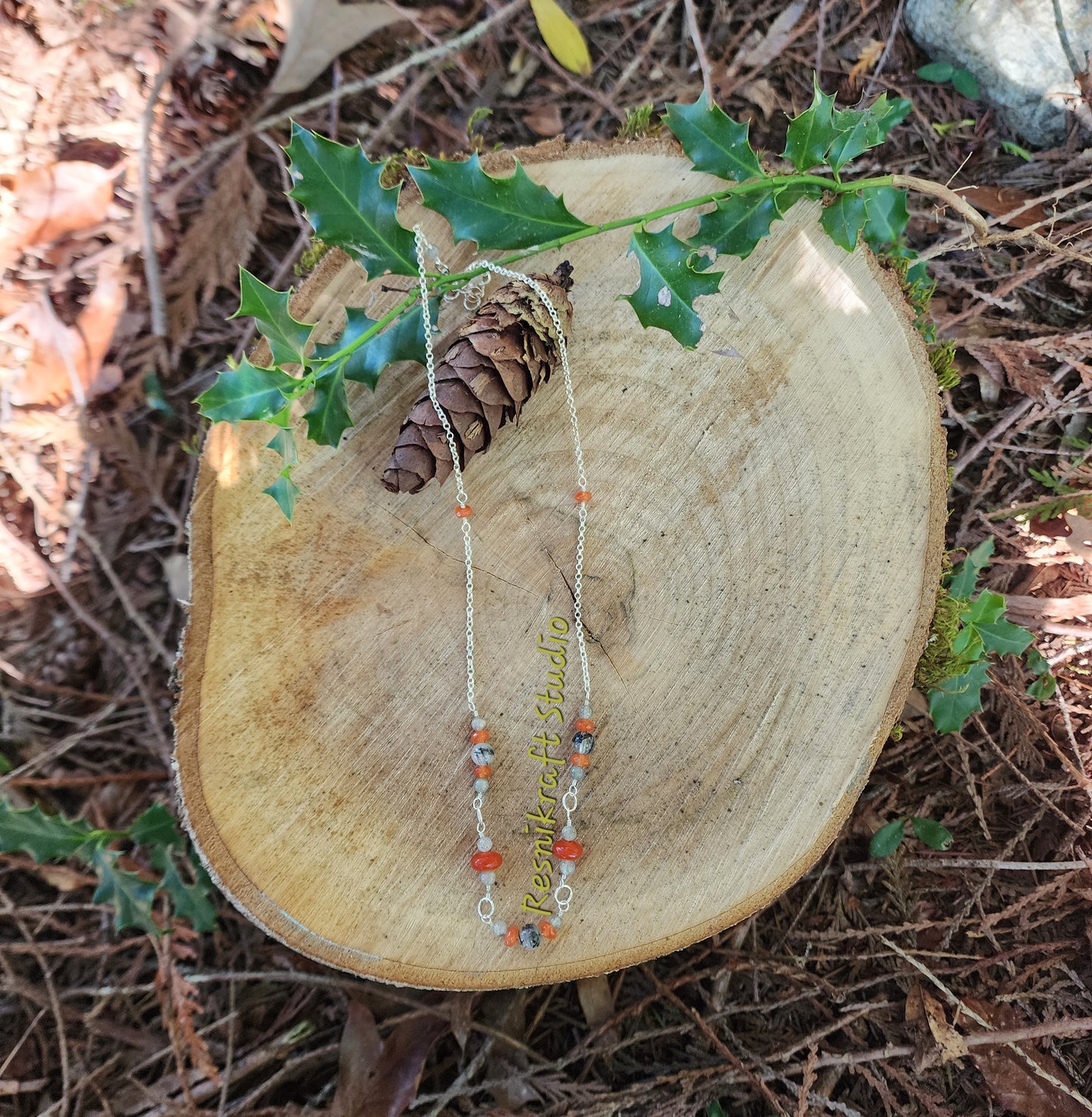 Stone and Chain Necklace 1