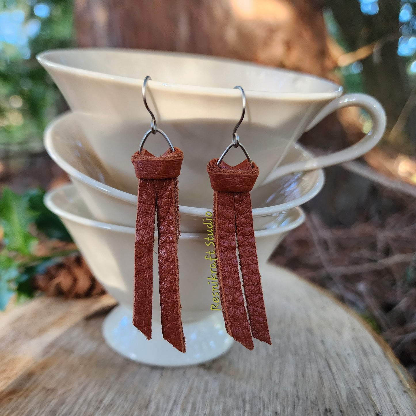Larks Head Knot Earrings