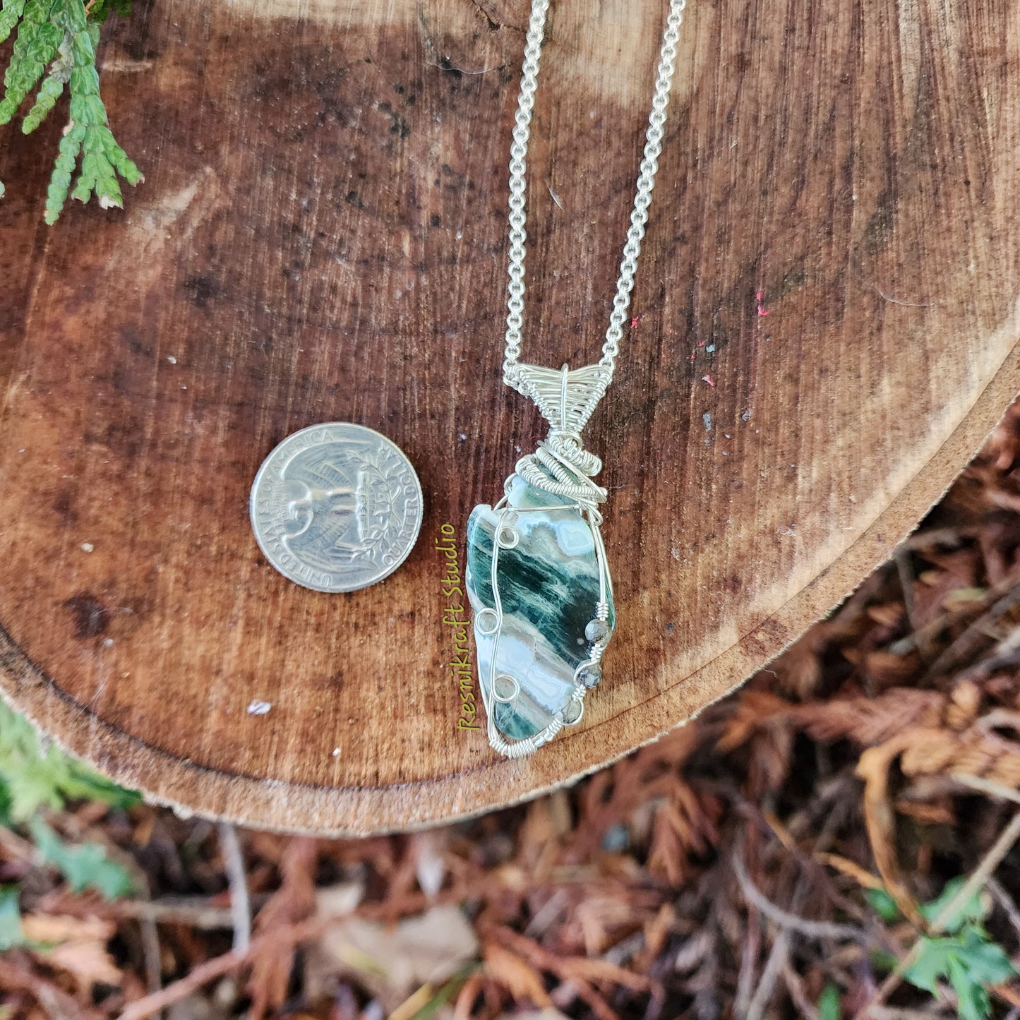 Wire Wrapped Ocean Jasper 2