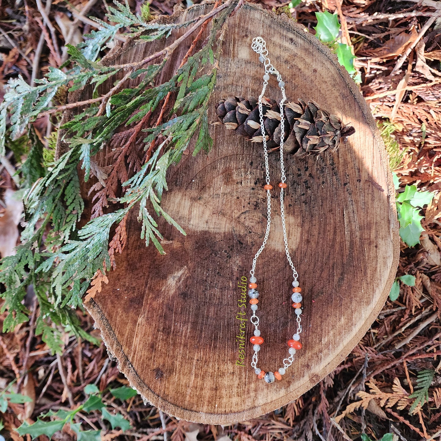 Stone and Chain Necklace 1