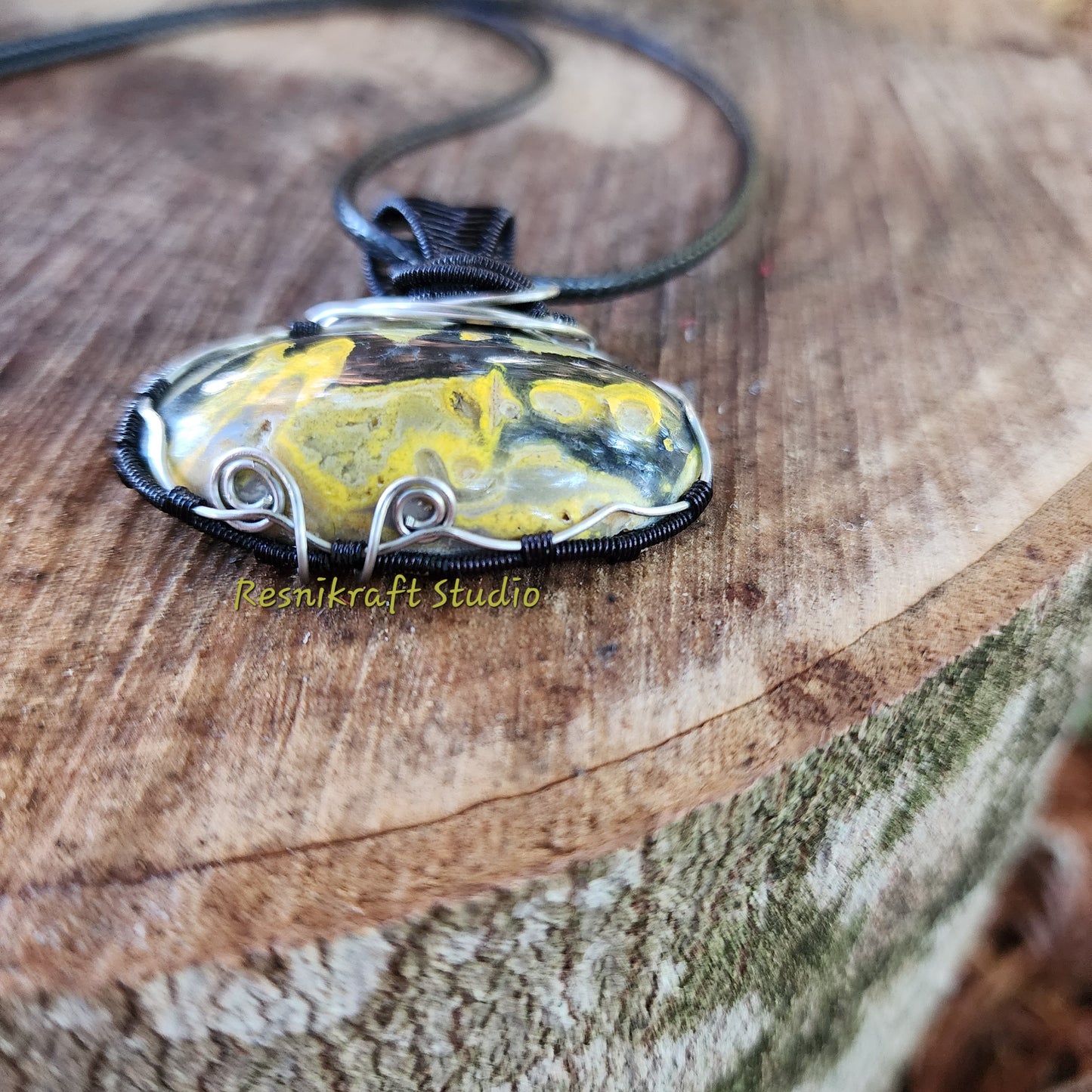 Wire Wrapped Bumblebee Jasper 1
