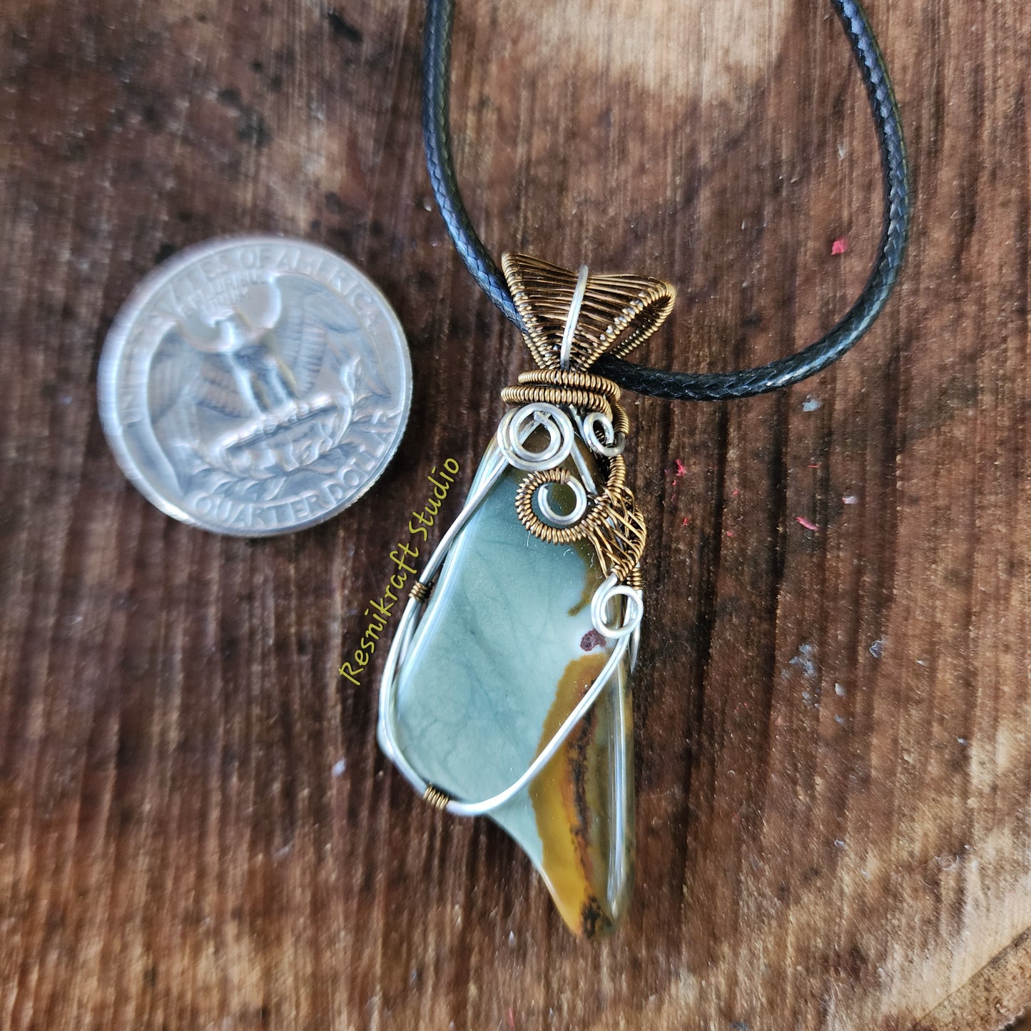 Wire Wrapped Owyhee Jasper 1