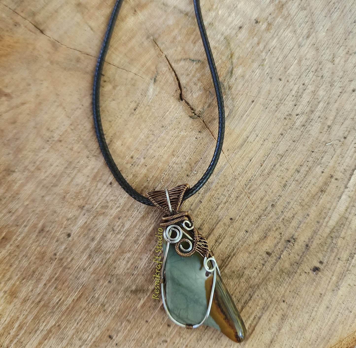 Wire Wrapped Owyhee Jasper 1