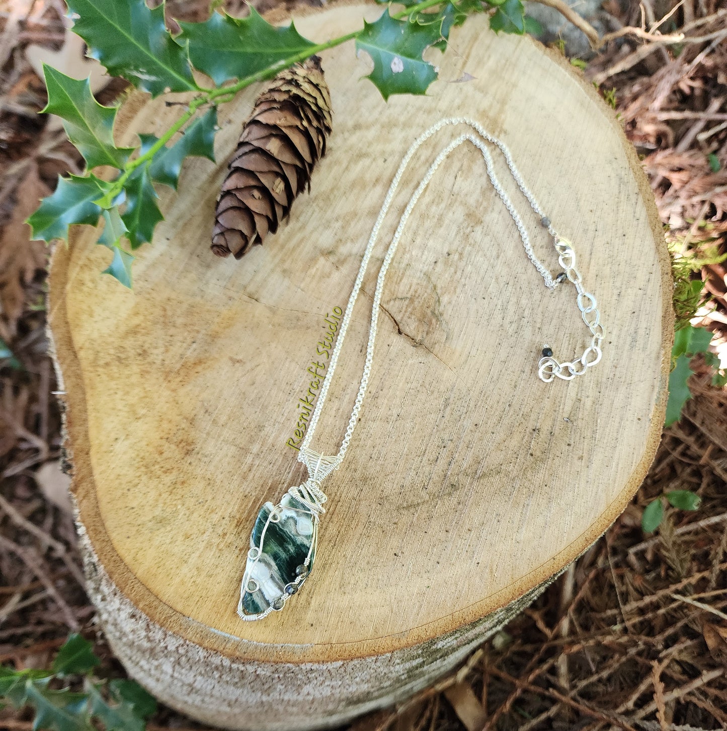 Wire Wrapped Ocean Jasper 2