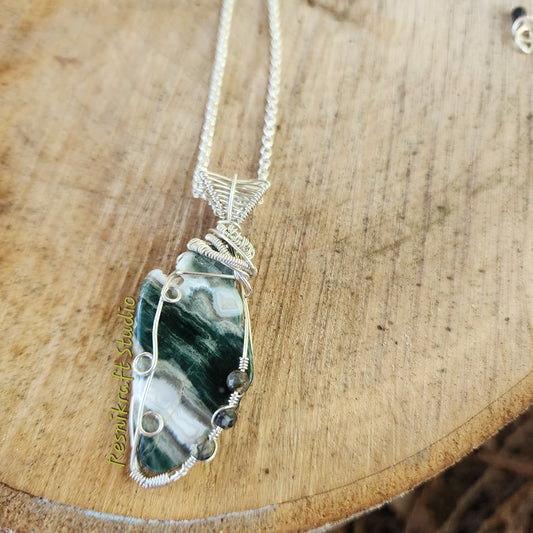 Wire Wrapped Ocean Jasper 2