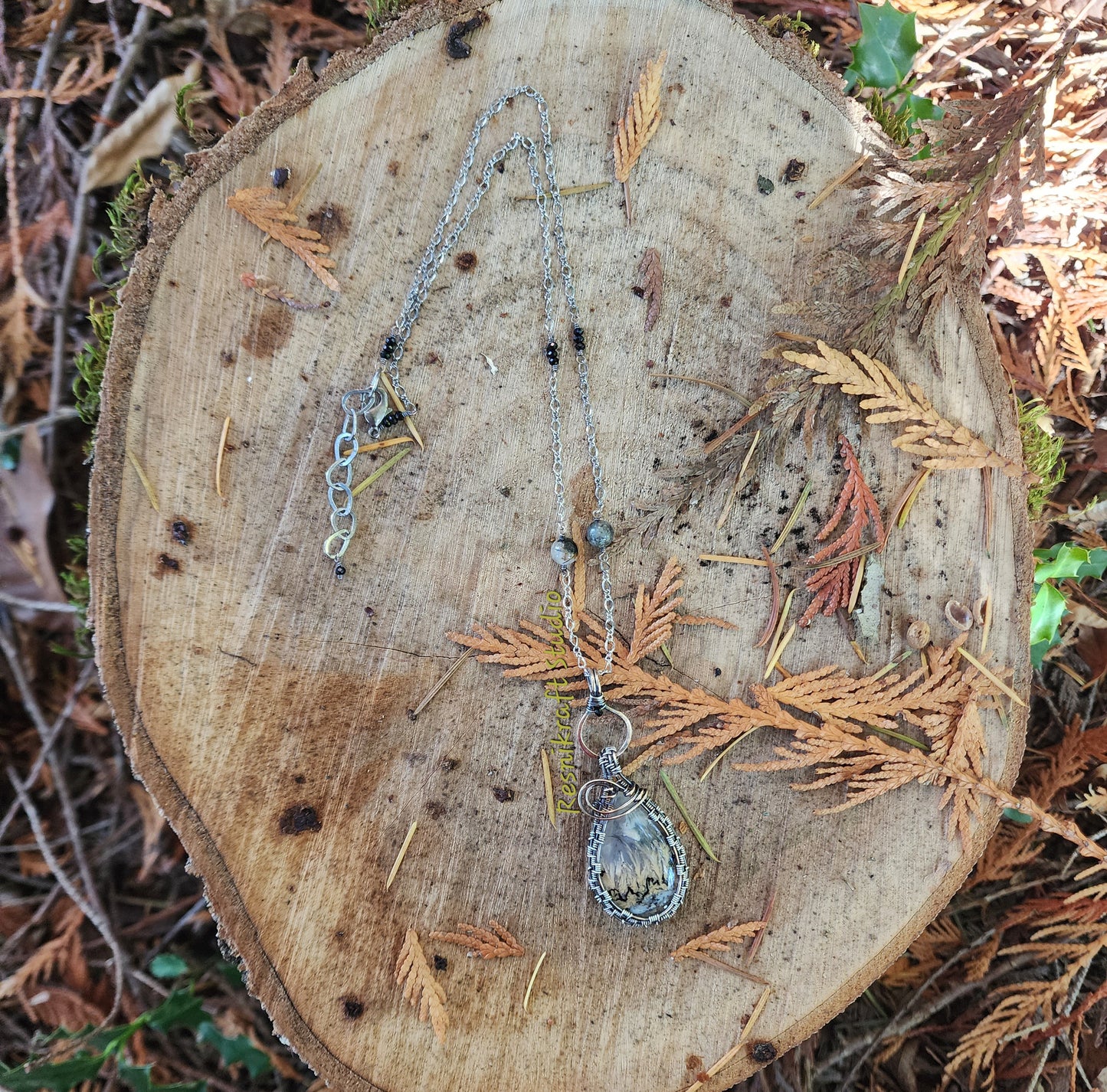 Wire Wrapped Tiger Dendrite