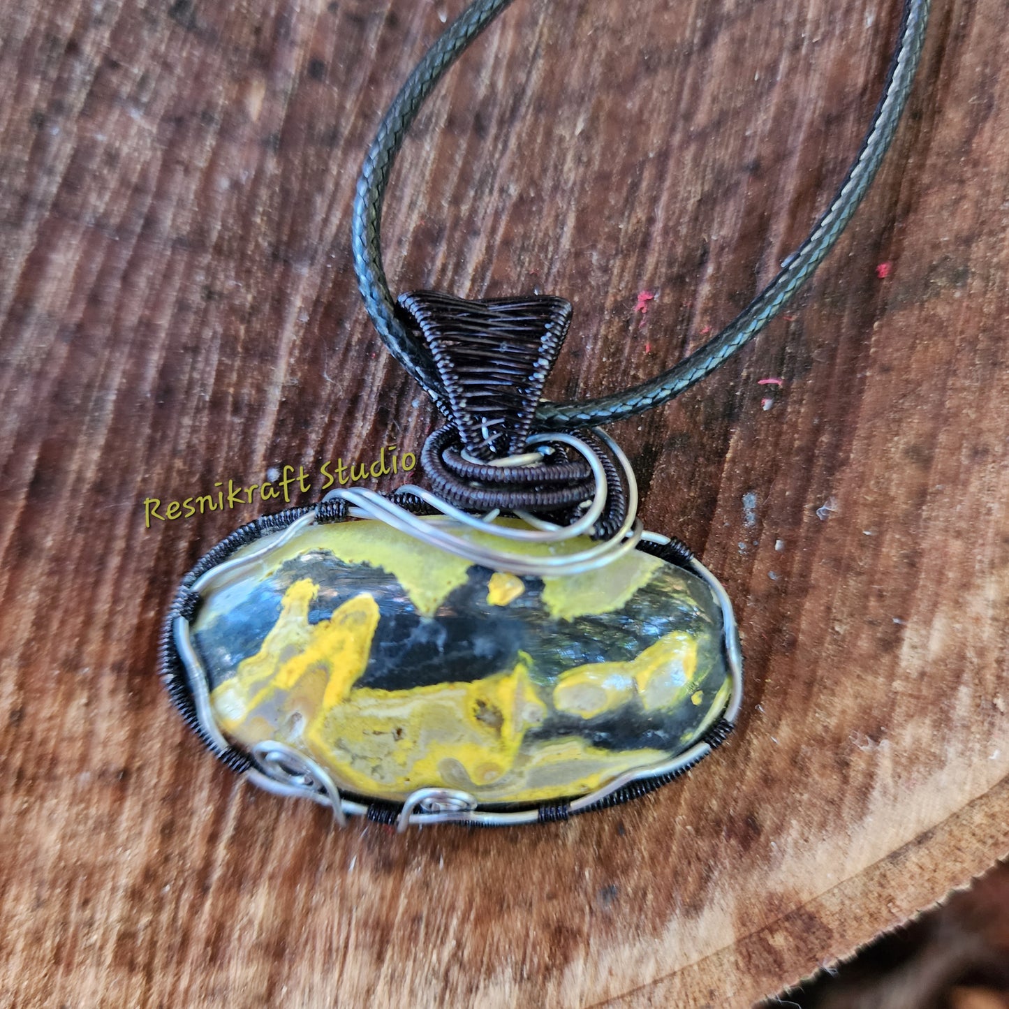 Wire Wrapped Bumblebee Jasper 1