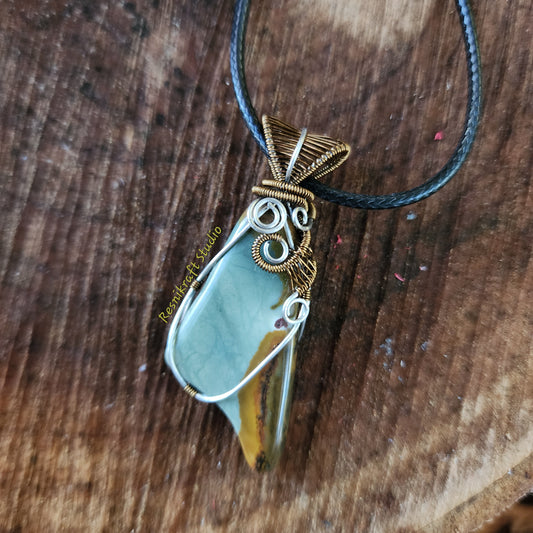 Wire Wrapped Owyhee Jasper 1